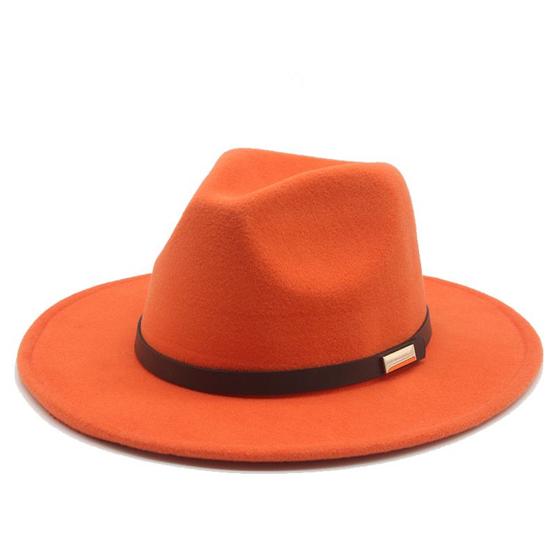 Fedora Hats Women Men Wide Brim Women Hats with Band Belt Classic British Style Wedding Church Winter Hats SombrDe Mujer