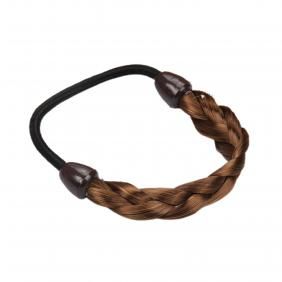 Elastic Faux Wig Synthetic Hair Braided Headband Ponytail Holder Hairpiece Rope