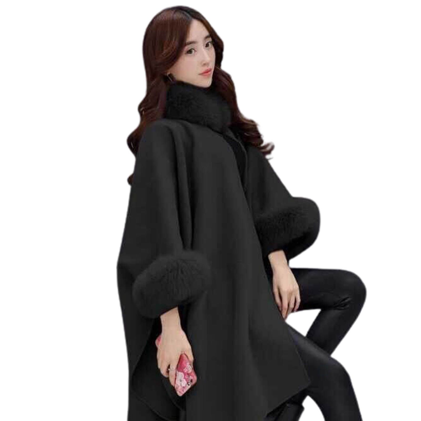 Women Cape t Loose Warm Loose-fittingd-length Poncho t