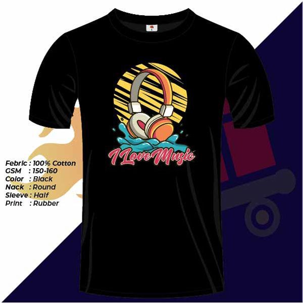 I Love Music tshirt for men