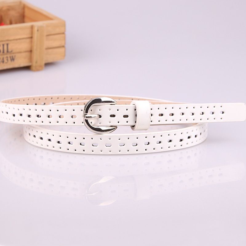Loldeal 1.4x105cm New Women's Belt Hollow Korean Casual Fashion Punching Thin Belt Women's Pant Belt