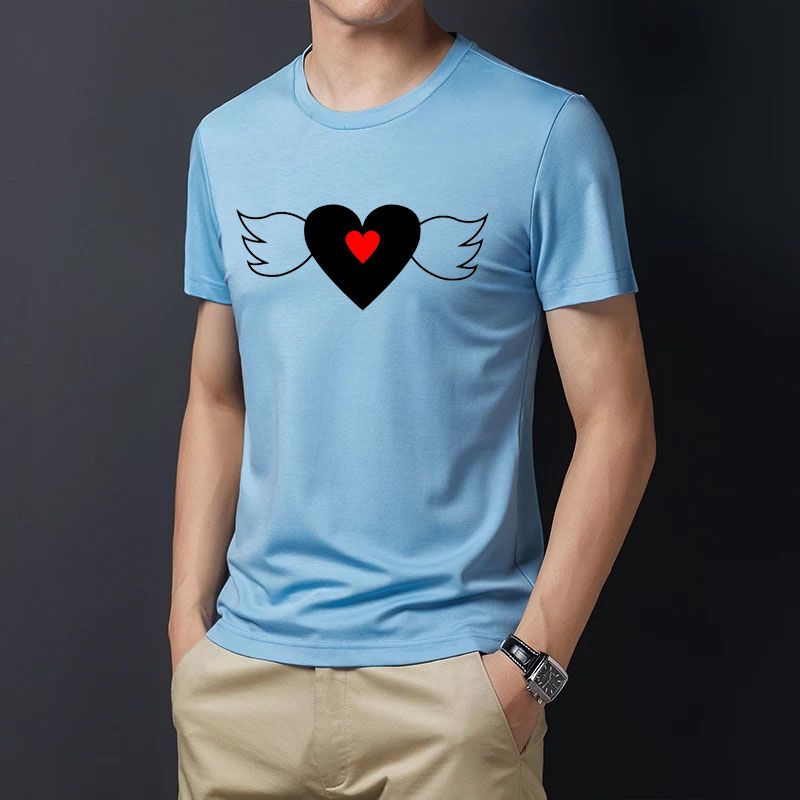 Cotton Half Sleeve T-Shirt For Men - Multicolor - T Shirt For Man