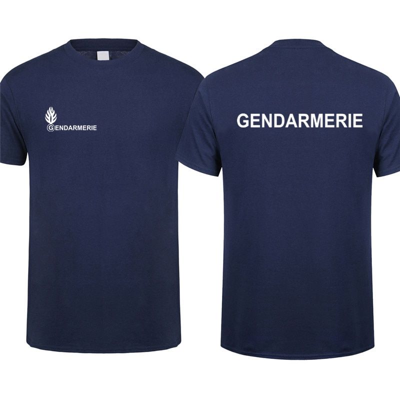 French  Gendarmerie T Shirt Short Sleeve Gendarmerie PSIG T-shirt Man QR-042