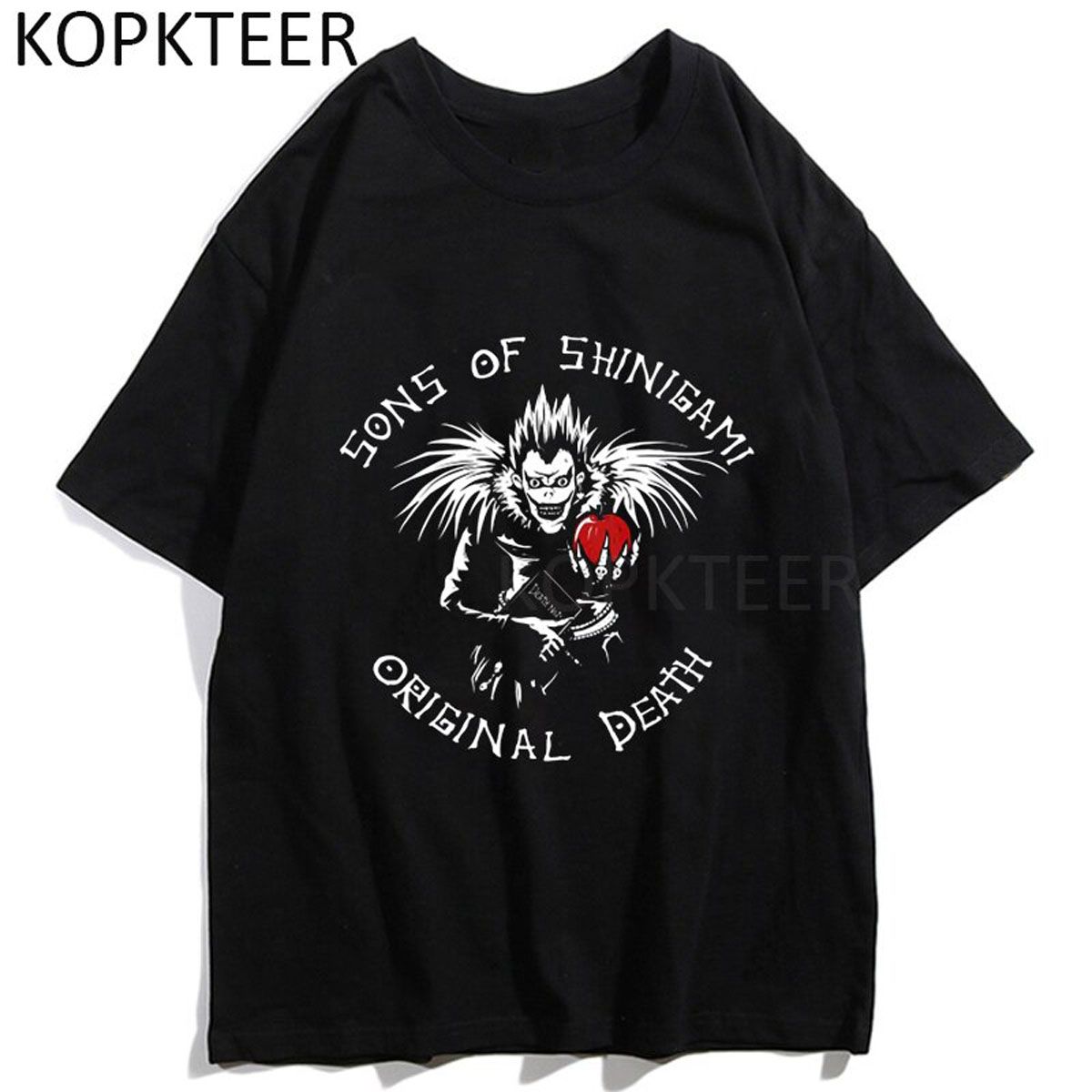 Anime T-shirts Death MisaMisa YagaLight MikaTeru Manga Print Men Women Harajuku Grunge Aesthetic Short Sleeve T-shirt