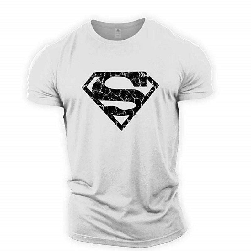 Men's Summer T-shirts Basketball Workout Streetwear Vintage T-shirt Supermen Graphic Anime Clothes T Shirt Black
