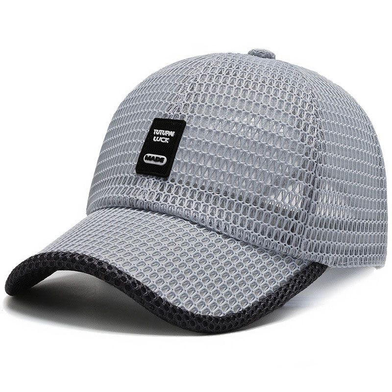 Men Mesh Baseball Cap Summer Breathable Outdoor Fishing Hat Man Casual Snapback Trucker Cap Sports Adjustable Sun Hats