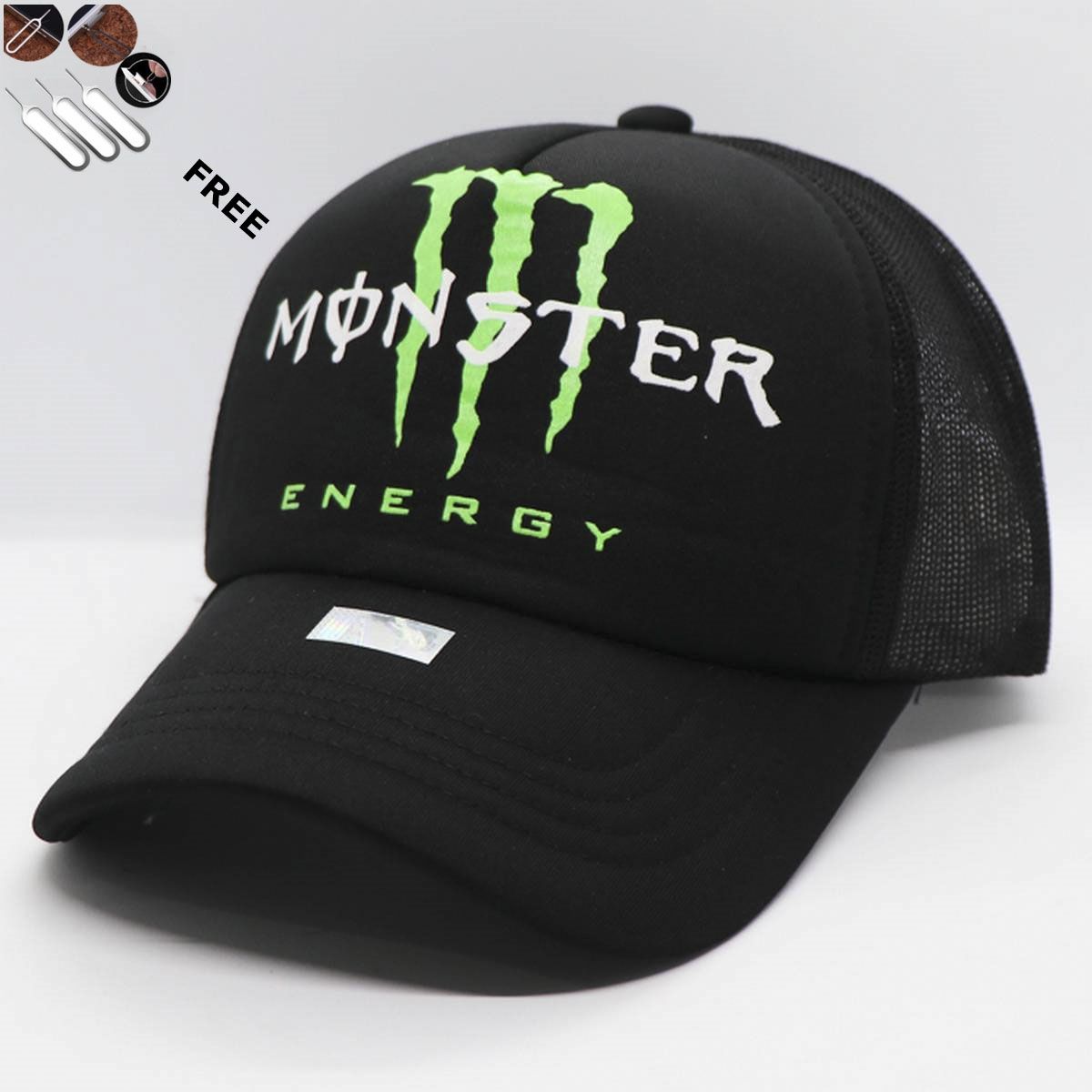Monster Baseball Cap Hat Sport Black Caps Hat for Men Black Cap