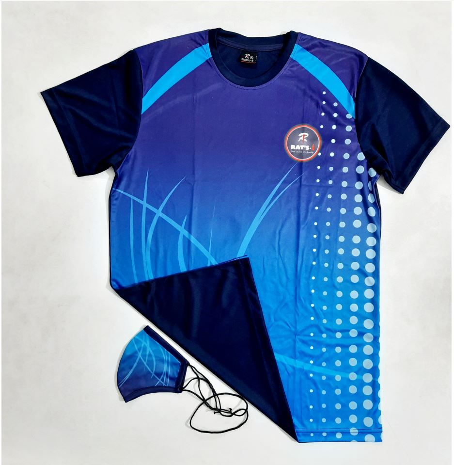 Half Sleeve Jersey Unique Design T Shirts For Man With Stylish FaceMask
