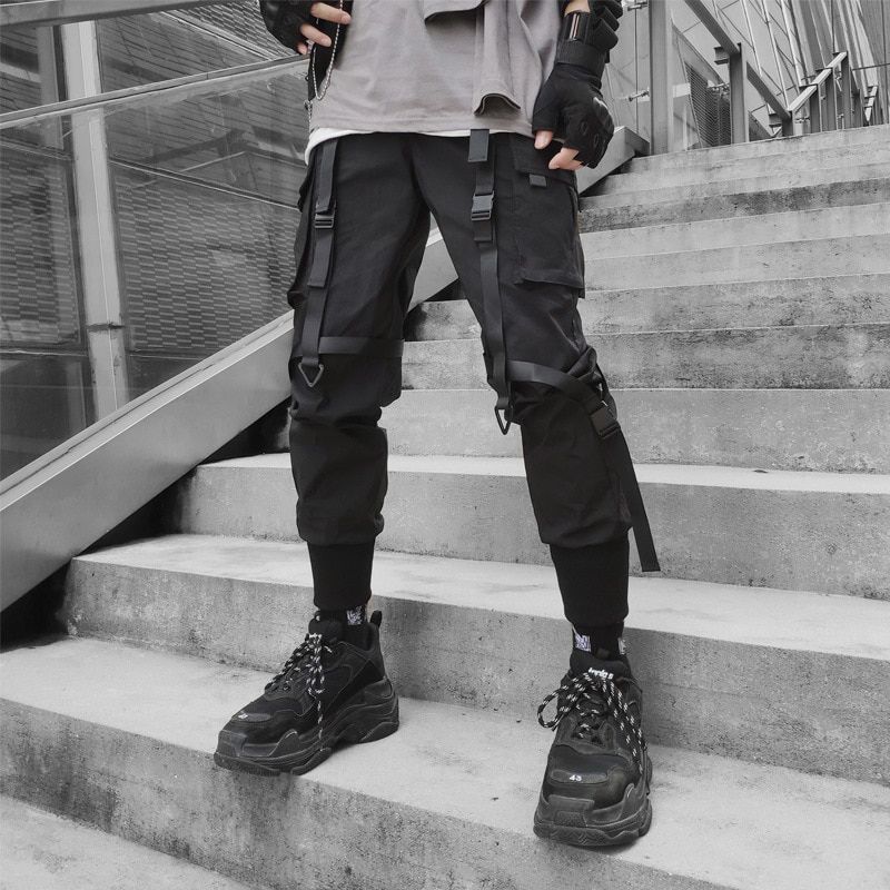 Fashion Cargo Pants for Men Streetwear Harajuku Highstree Hip Hop Jogging Trousers Male Sweatpant Sports Patchwork Outwear Cloth