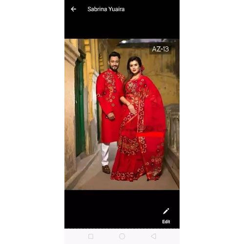 Half Silk Share And Dhupiyan Panjabi For Combo Couple Dress