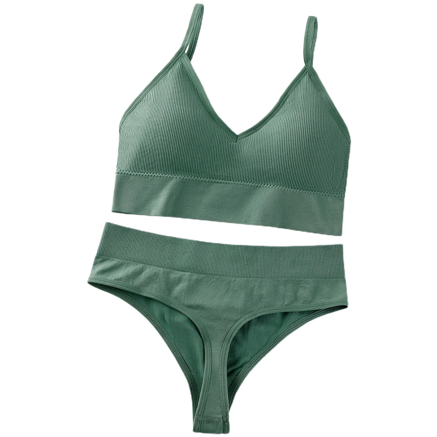 Women Underwear Non-tre Breathable Gathering Bra G-strings