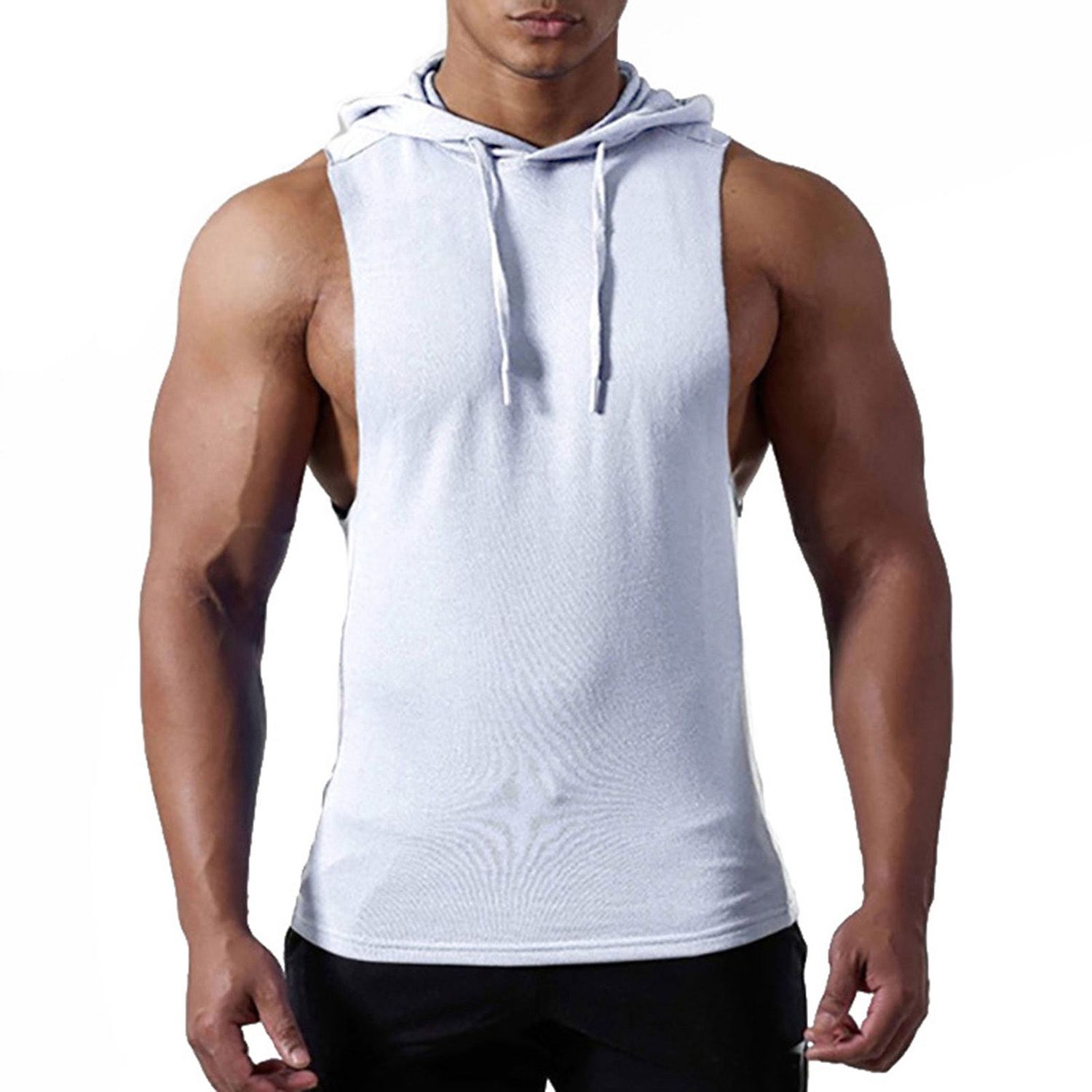 Men Tank Top Pure Colors Breathable Men Vest