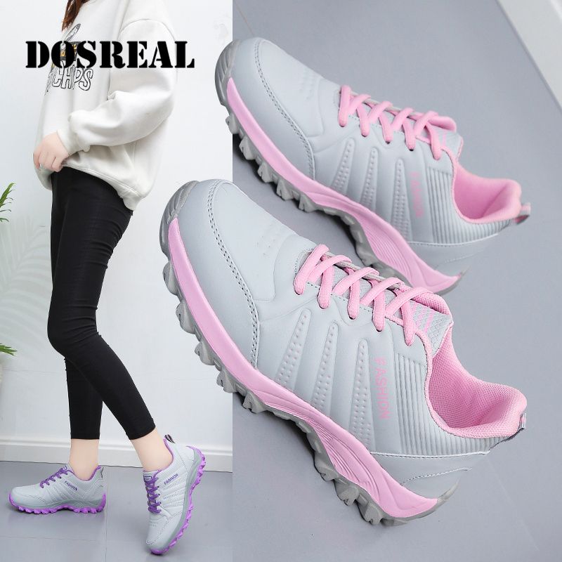 Women Shoes Korean Style Sneakers For Women Big Size 35-41 Breathable Lace Up Women Sport Shoes Flat Casual Running Shoes