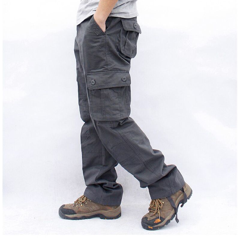 Overalls Men Cargo Pants Casual Multickets  Tactical Work Pants Pantalon Hombre Streetwear  Straight Trousers 44
