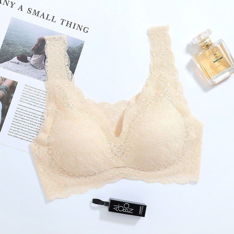 Queenral Lace Bras For Women Seamless Bra Push Up Bralette Brassiere Breathable Bra Comfortable Sleep Soutien Gorge Femme