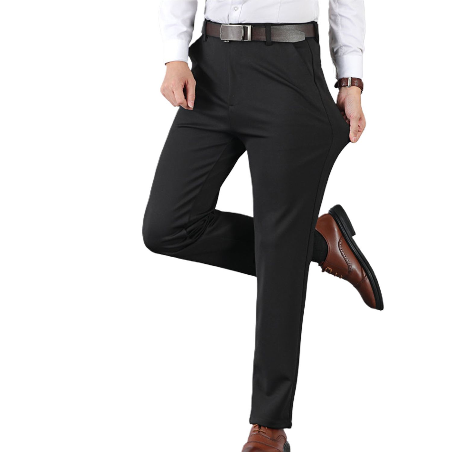 Winter Suit Pants Fit Classic Male Trousers