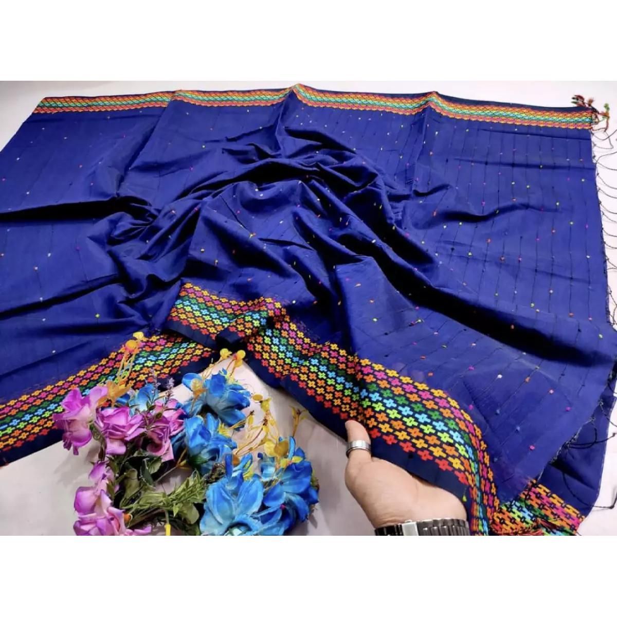 Luxurious Collection Gracious NoyonTara Saree SkyBlue colour Saree Same as picture Saari for woman Sari collection Saree for woman Tangail saree Shari for woman Saari for girl Saari for woman,Tangail Tat Shilpo (TAN)