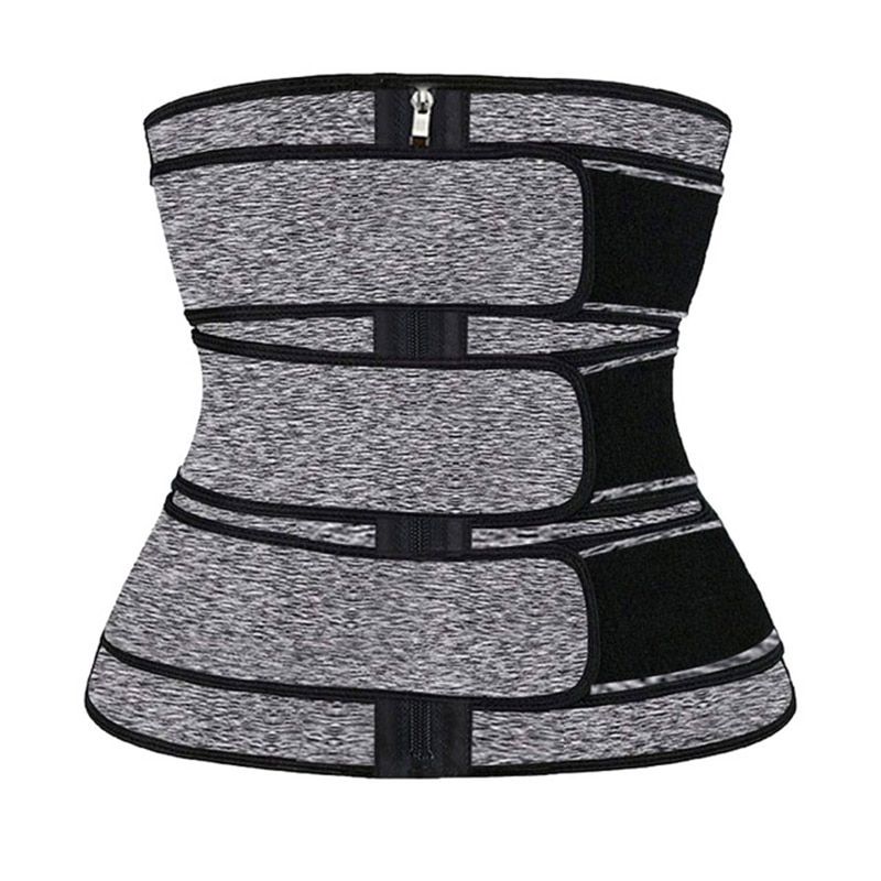 CXZD   Neoprene Sweat Sauna for Men Women Body Shapers of zipper Waist Trainer Slimming Corset Workout Trimmer Three Belt