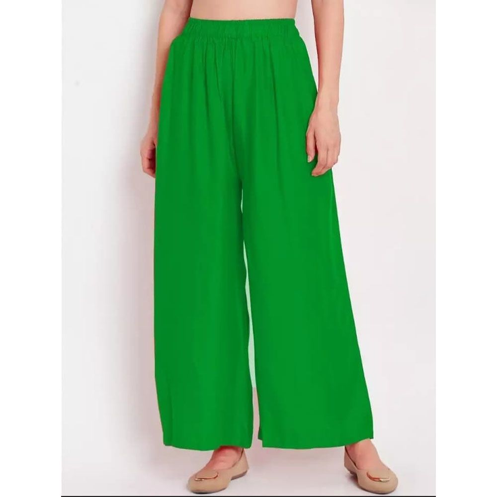 Women's Cotton Flared Solid Palazzo Pants