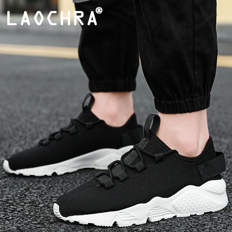 Fashion Men Shoes Sneakers Casual Shoes Breathable Men's Sport Shoes Black White Mesh Running Shoes For Men