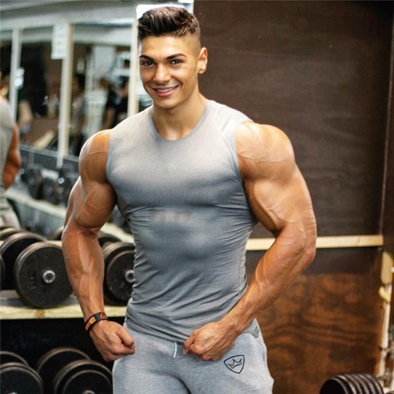Men tight tatop men's gym fitness vest men's muscle srts Leisure jogg Exercise srts sleeveless shirt top
