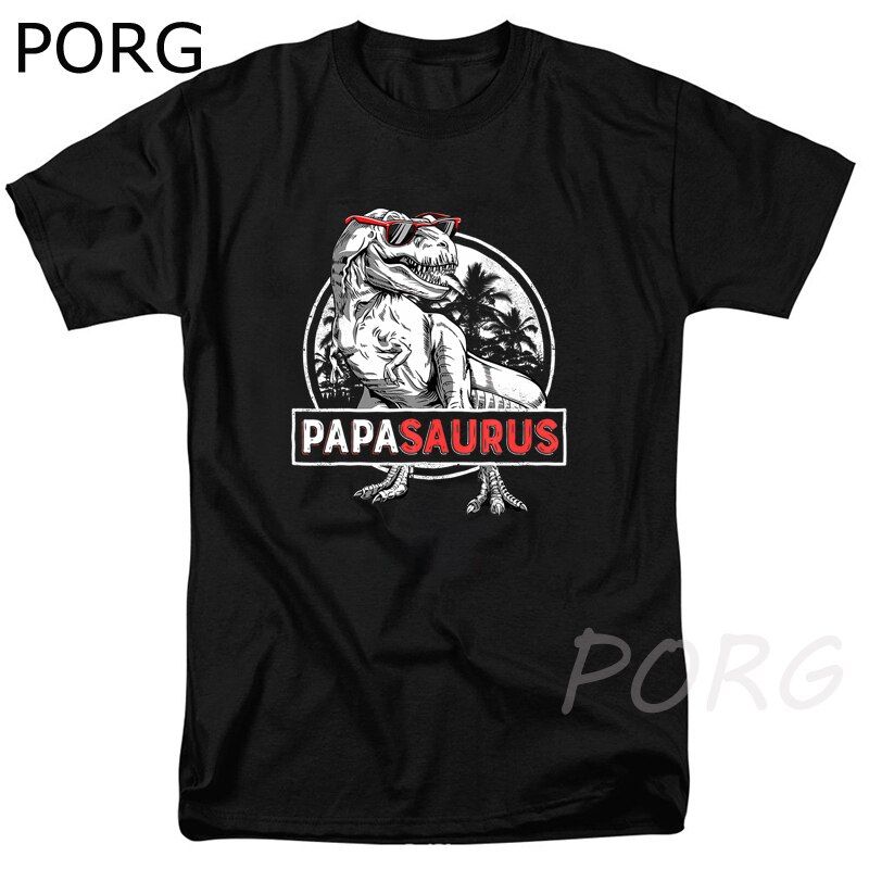 Psaurus T Shirts T Rex PSaurus Dinosaur T-Shirts Men Daddysaurus T Shirt Fathers Day Gifts Summer Men Loose T-shirt