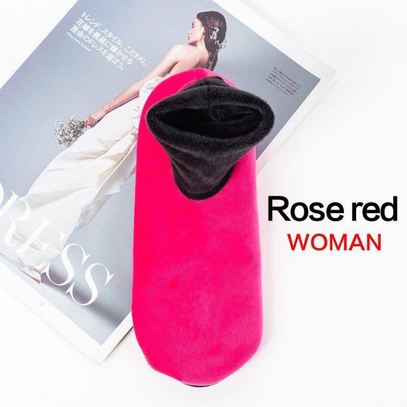 Women men Winter Warm Thicken Home Bed Socks Fashion Pure Color Non Slip Short Socks Elastic Floor Slipper Polyester Socks