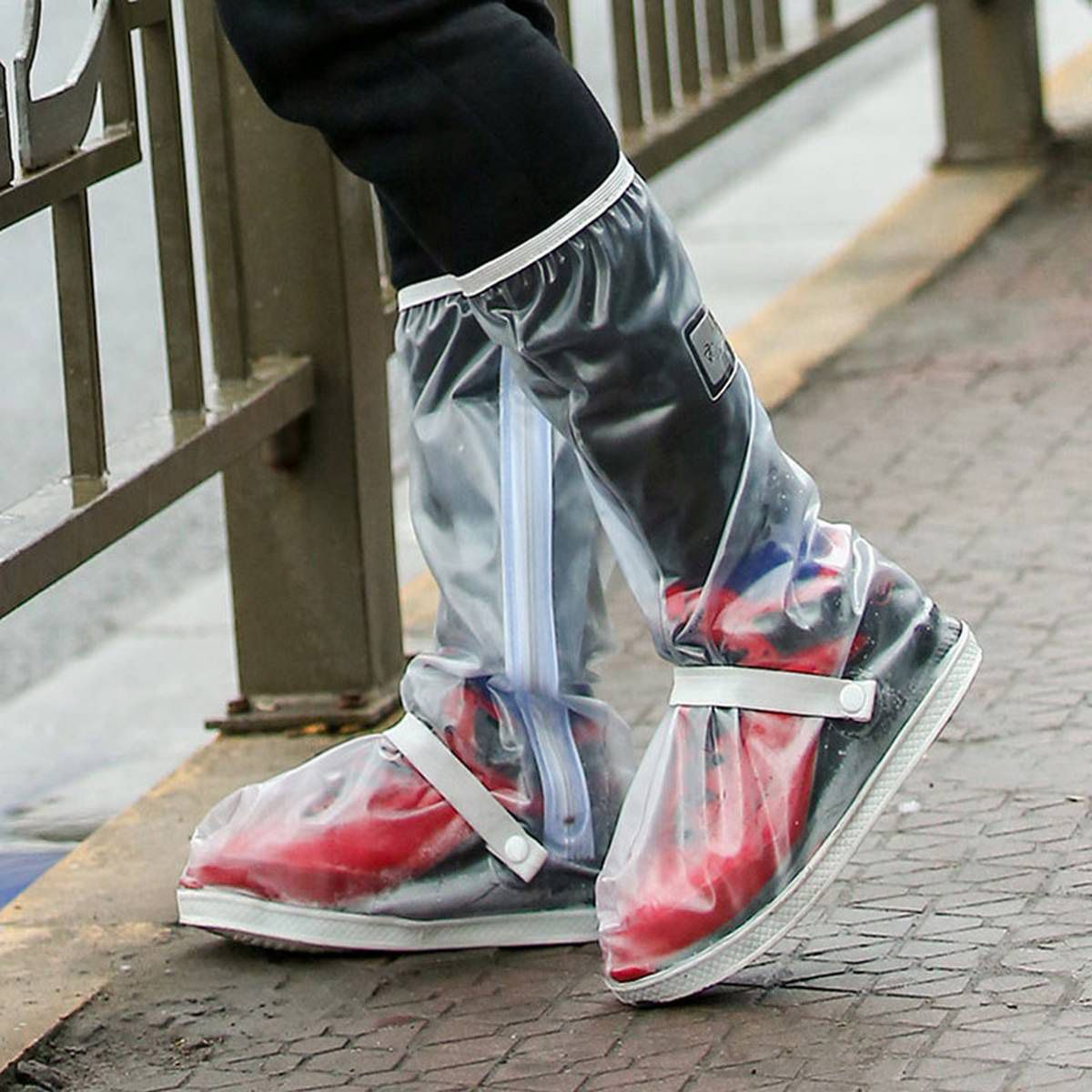 Reusable Overshoes,Waterproof Rain Boots Cover Waterproof Shoes Cover Men Women Outdoor Sport Non-slip Rain Shoe Cover For Motorcycle/Fishing/Climbing Overshoe Good effect and easy to use