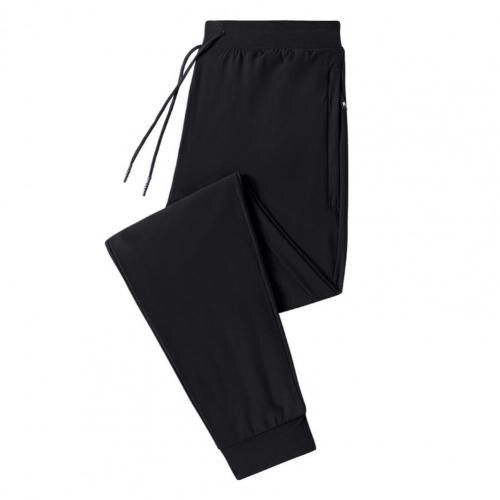 Men Gym Pants Elastic Sweatpants Jogging Trousers Autumn Drawstring Thick Warm Pants  Ankle Tied Sweatpants Trousers