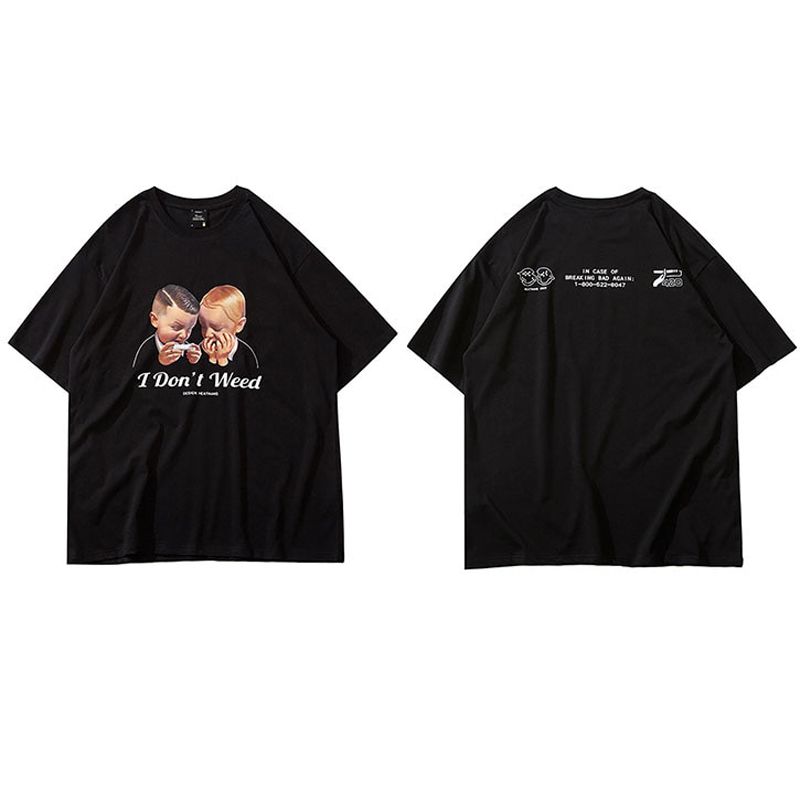 2021 Mens Streetwear Oversize Tshirt Graphic Hop Harajuku T Shirt Cotton Loose Summer Short Sleeve T-Shirt Tops Tees Black