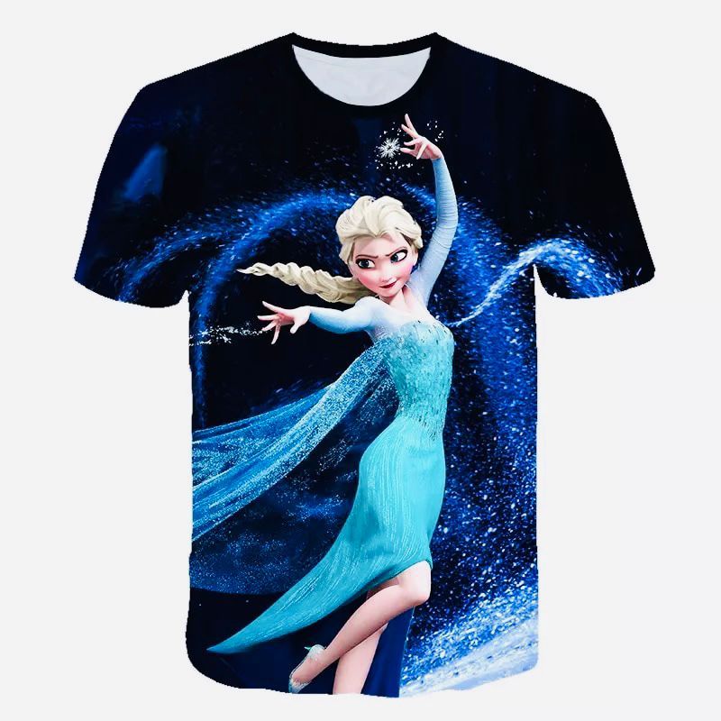 offtex Elsa 3D Black tops - Tops For Girls - Tops For Girls