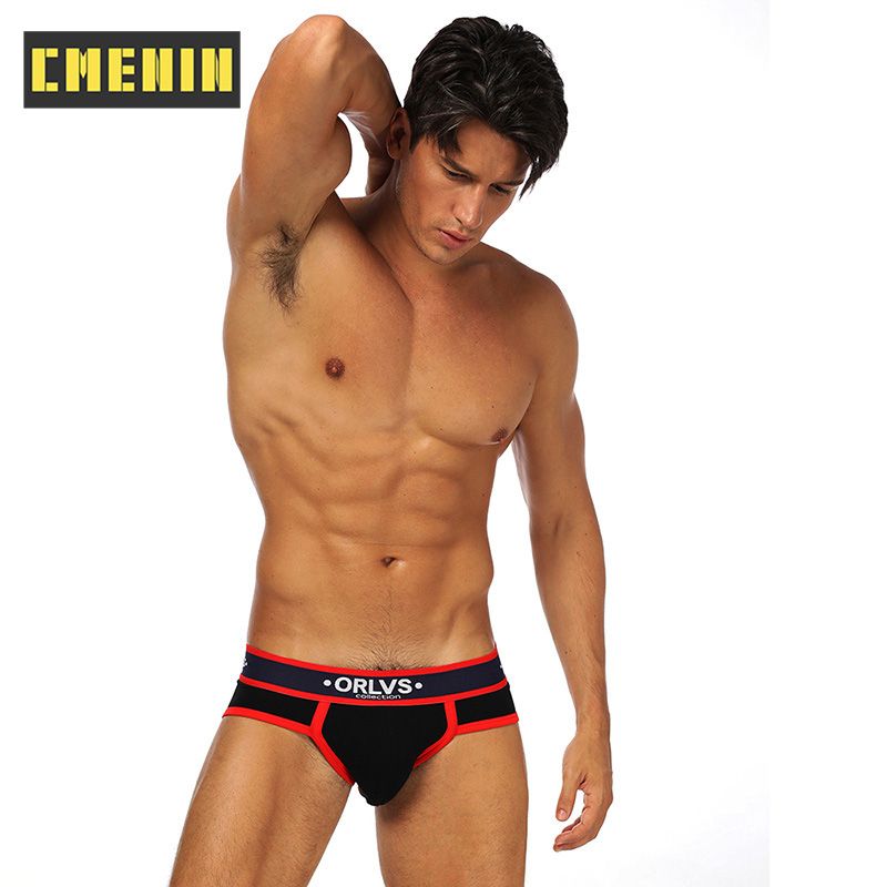 CMENIN 1pcs ORLVS (1 Pieces) Soft Milk Fiber  Underwear Men Jockstrap Briefs  Men Underpants Male Panties Patchwork Mens Innerwear OR145