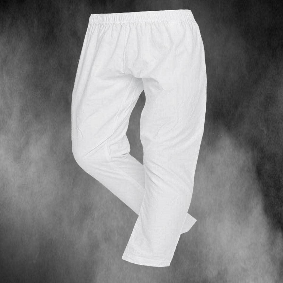 White Cotton Pajama loose Cut Trouser