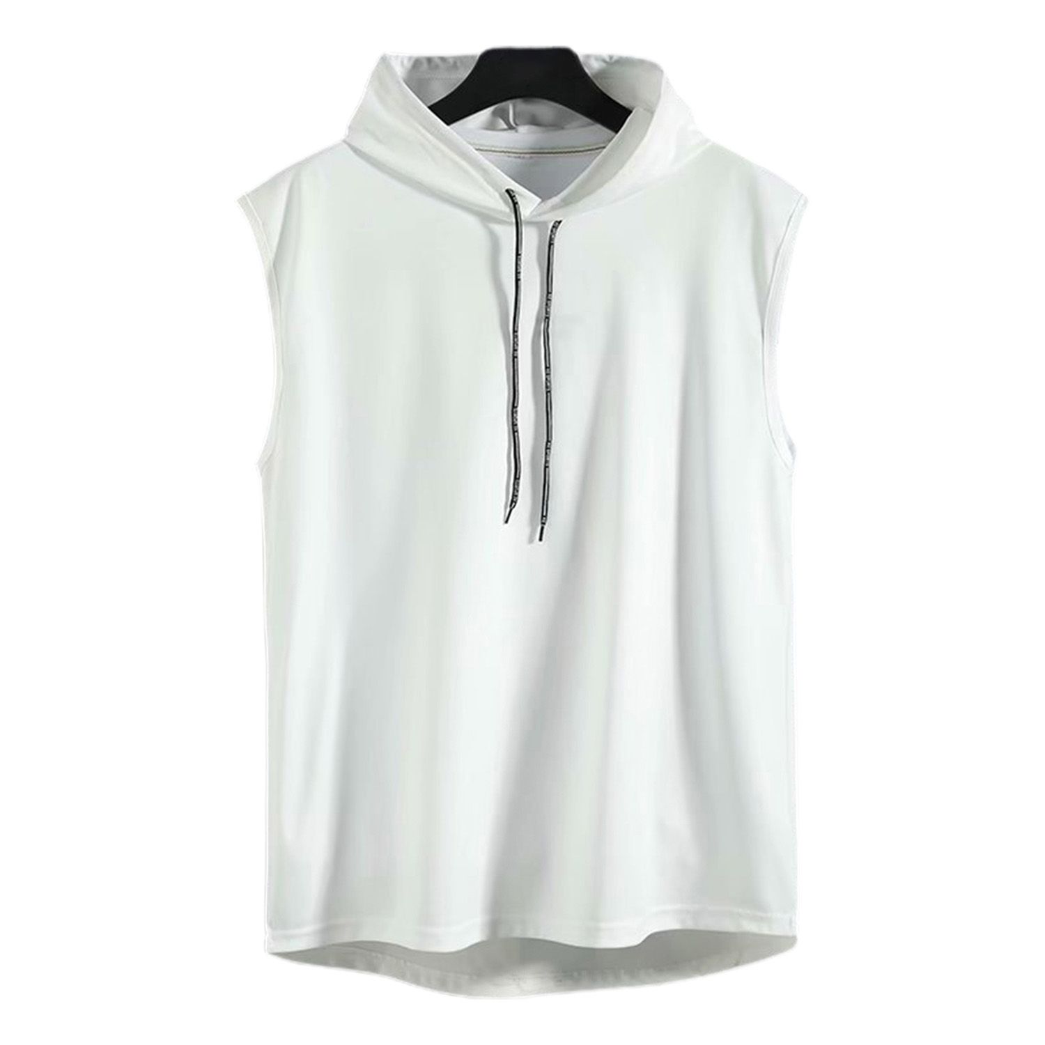 Men T-shirt Breathable Solid Color Loose Men Pullover Vest