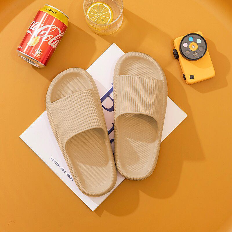 Women's EVA Soft Sole Slide Sandals Thick Platform Summer Slippers for Home Men Lady Indoor Bathroom Anti-slip Shoes