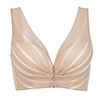 Solid Color Plus Size Elastic 4 Buckles Women Bra Breathable Padded Underwear