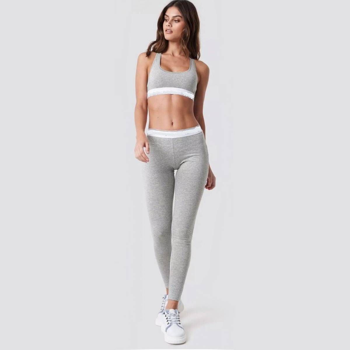 Cotton Sports Bra and Leggings yoga Set for Women