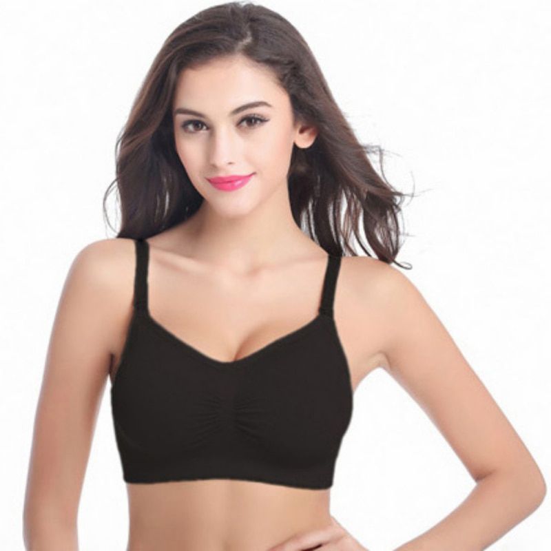 EFINNY Women Seamless Bras Solid Underwear Bras Stretch Racerback Padded Bralette Soft Bras P789