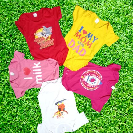 Premier Export Quality 1/ 4 Pcs  Assorted Half Sleeve  Baby Romper