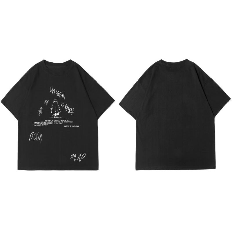 GONTHWID Tshirts Streetwear Casual Gothic Punk Rock Cartoon Devil Print Short Sleeve T-Shirts Cotton Hop Harajuku Tees Tops