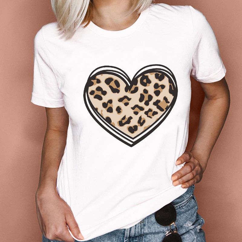 Women Graphic 2021 Trend Style Fashion Cute Sweet Fashion Love Valentine Lady Clothes Tops Tees Print Female Tshirt T-Shirt