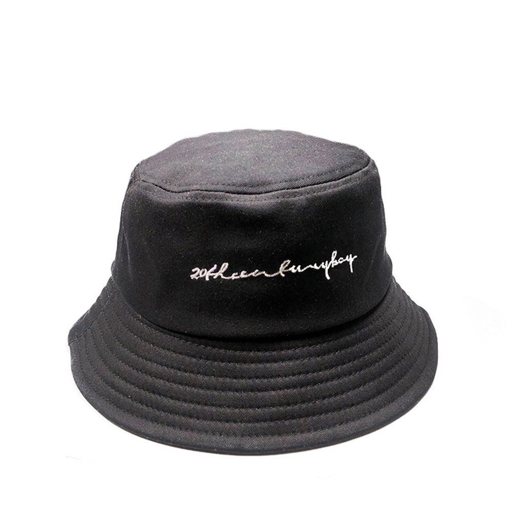 Letter Embroidery Fisherman Hat Outdoor Wild Sun Protection Sunshade Cap