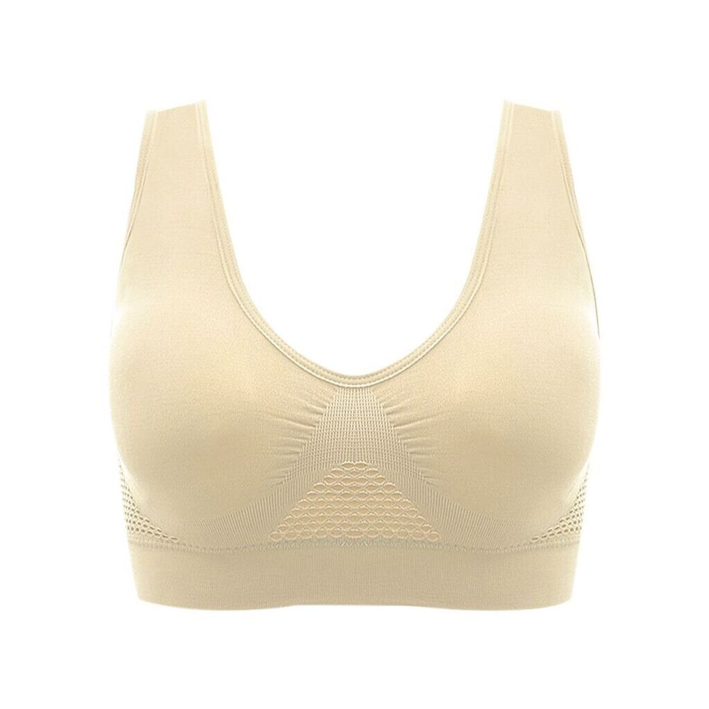Air Permeable Cooling Summer Sport Wireless Bra Lady Wireless Fitness Seamless Underwear Push Up Bras Back Women Bra Tops