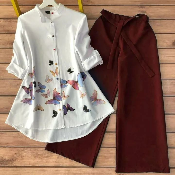 new exclusive collection butterfly set pant and tops