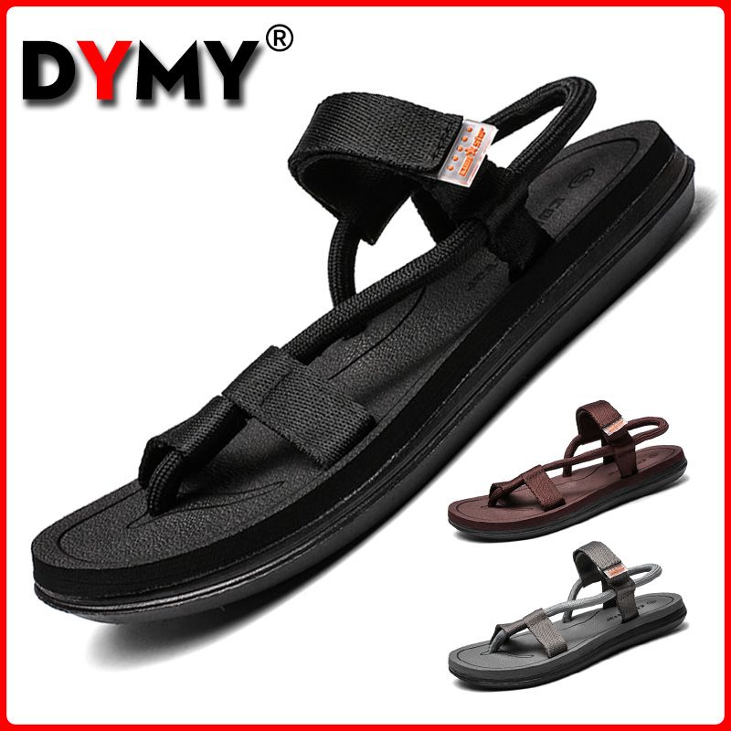 DYMY Slippers for Men Fashion Clip Toe Shoes Flat Beach Sandals for Men Flip Flops Women Flat Sandals