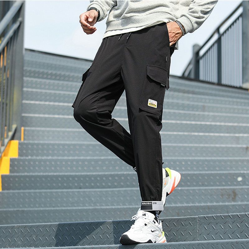 New Hop Joggers Cargo Pants Men Harem Pants Multi-Pocket Ribbons Man Sweatpants Streetwear Casual Mens Pants XS-5XL
