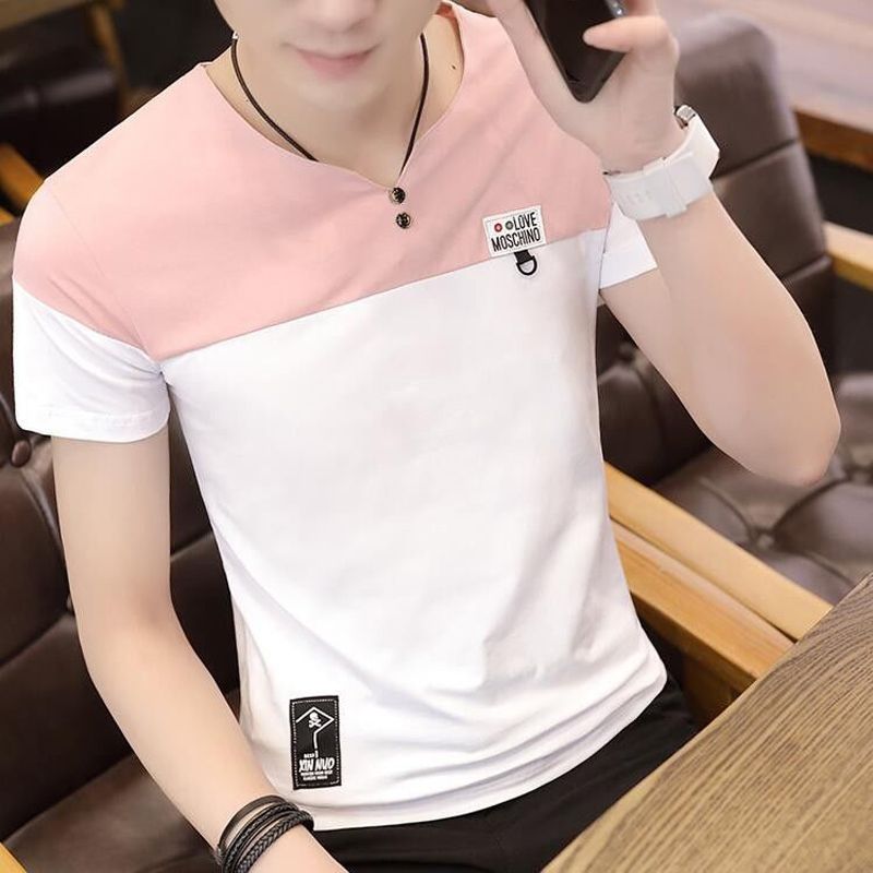 men t shirt casual short sleeve men's basic tops tees stretch t shirt mens clothing chemise homme