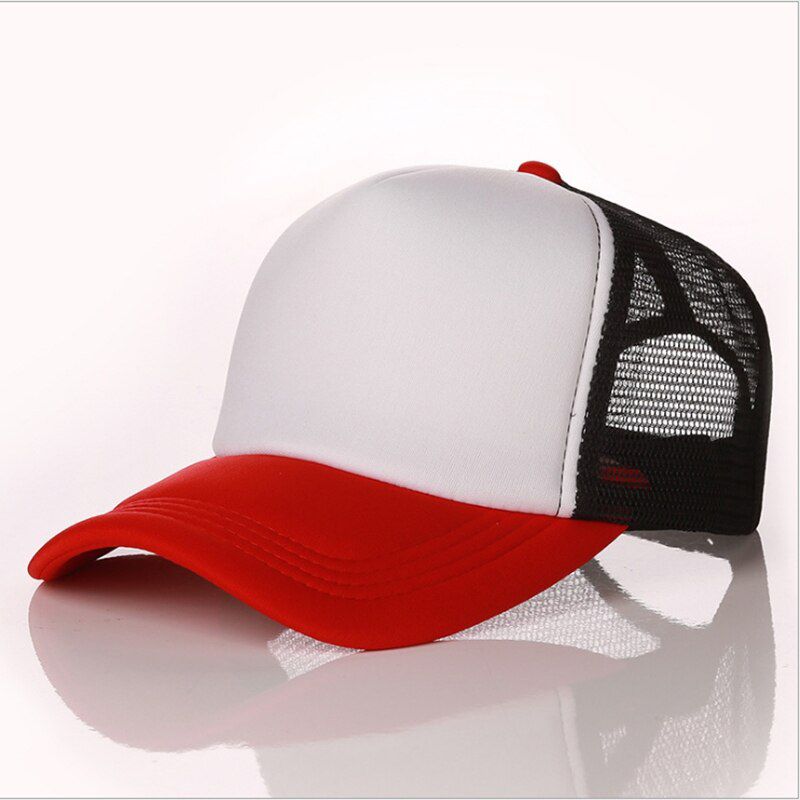 1pc Adjustable,Printing Photos Advertising Stitching Color Trucker Cap Men Heat Transfer Summer Adjustable Mesh Cap Dad Hat