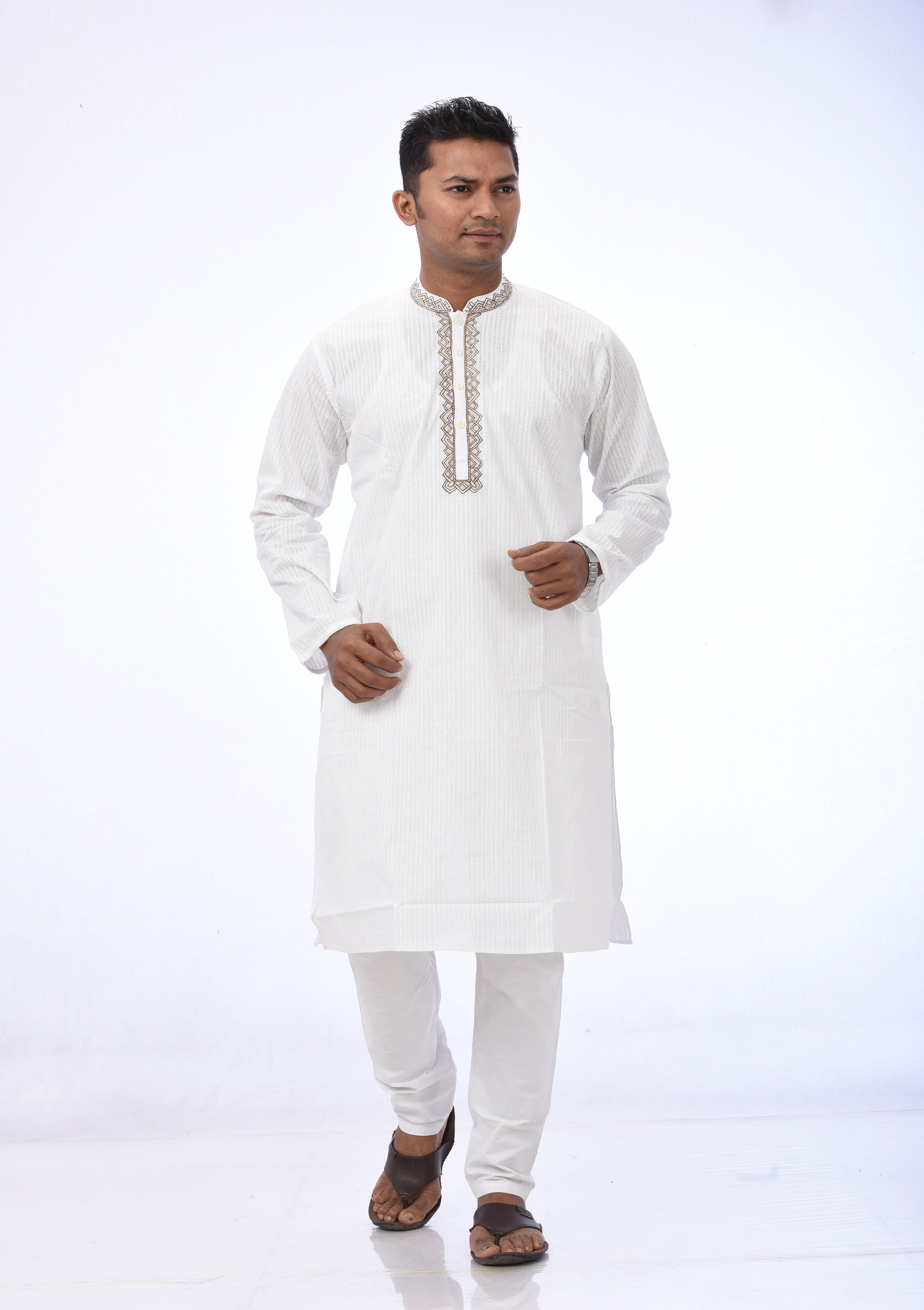 White Cotton Panjabi