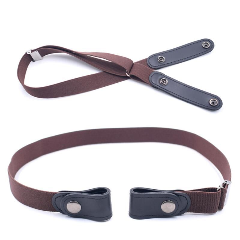 new design Fashion No Buckle Waist Belt 2.5cm Invisible Stretch Elastic Belts Adjustable Adult /Children Invisible Elastic Belt